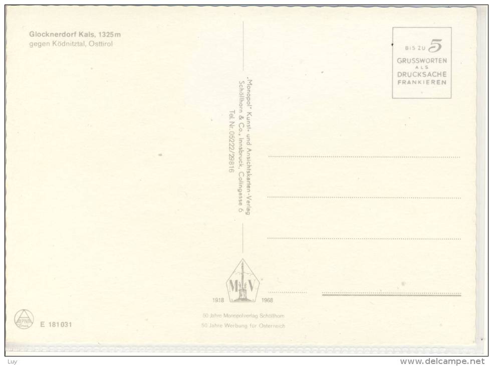 KALS - Osttirol, Glocknerdorf, Gegen Ködnitztal, - Kals