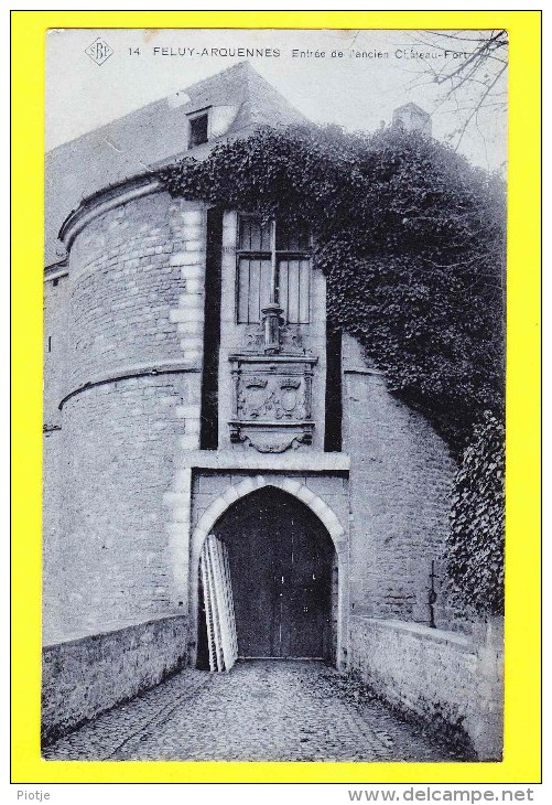 * Feluy - Arquennes (Seneffe - Nivelles - Hainaut) * (SBP, Nr 14) Entrée De L'ancien Chateau Fort, Kasteel, Rare, CPA - Seneffe