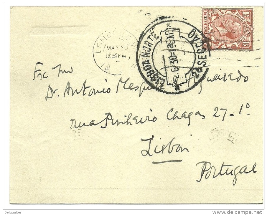 Postal Stationery - Kensington-Lisbon - 1930 - Entiers Postaux