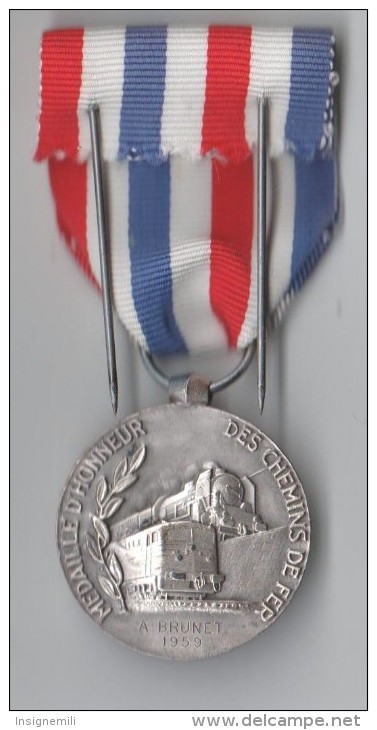 MEDAILLE D ' HONNEUR DES CHEMINS DE FER Attribuée En 1959 - Graveur GEORGES GUIRAUD - Chemin De Fer