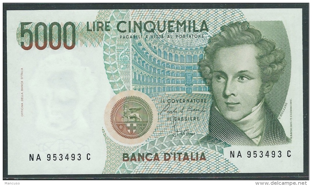 LIRE 5.000 TIPO BELLINI - DECRETO A 1985 - FDS - 5000 Lire