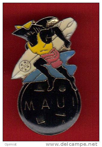 21730-pin´s Surf.signé Maui And Son´s 1987.. - Water-skiing