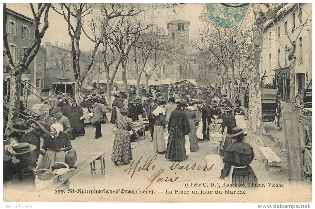 Saint Symphorien D'Ozon - Place  Un Jour Du Marché - Autres & Non Classés