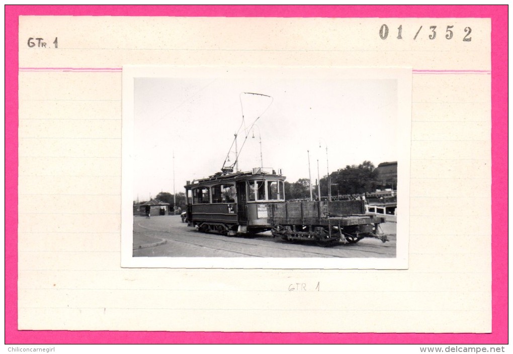 Photo Collée Sur Un Carton - Tram Gvba. Emr. 120 + Gwg. 1 Pr. Hendrikkade - TRAMARCHIEF - W. J. M. LEIDERITZ - 1945 - Tram