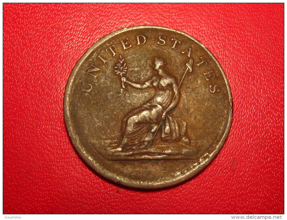 USA - Washington Colonial 04 KM#Tn38.1 - Draped Bust, No Button, Offcenter - Koloniaal