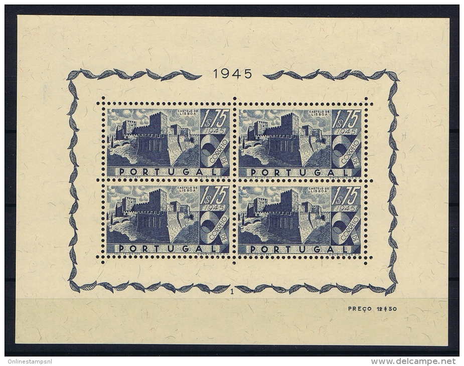 Portugal: Mi  Block Nr 10 MNH/**/postfrisch/neuf 1946   A700 - Blocks & Sheetlets
