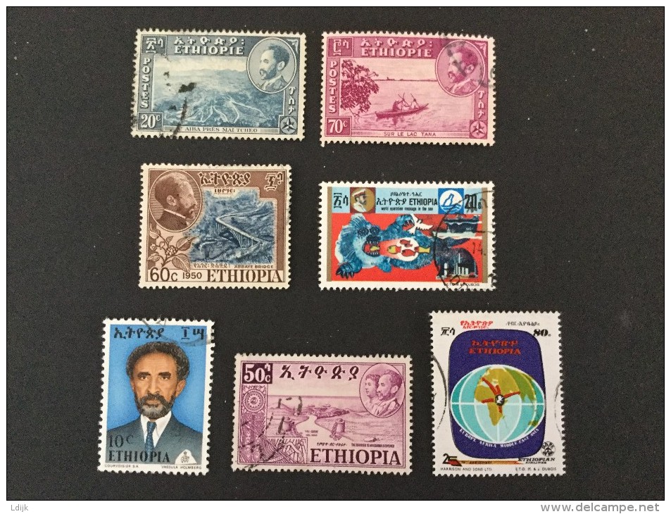 1947-1973 Kaiser Haile Selassie 263,265,294,318,591,675,Sc.640 - Äthiopien