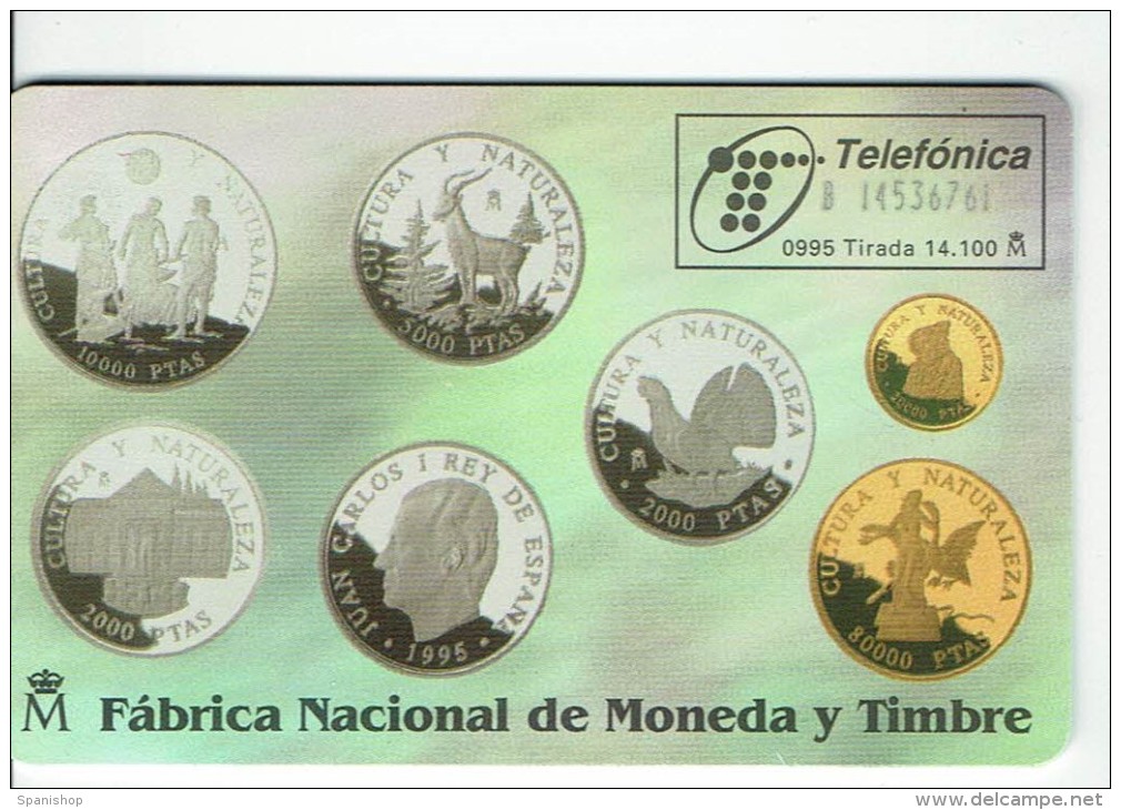 Spain Phonecard  P- 151  Conmemorative Coins ( Urogallo, Deer, Etc) - Private Issues