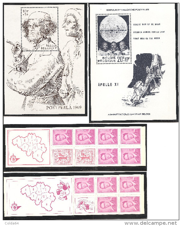 Année 1969**: 41 Valeurs + 2 Blocs + 2 Carnets. Neufs Sans Charnière. - Années Complètes