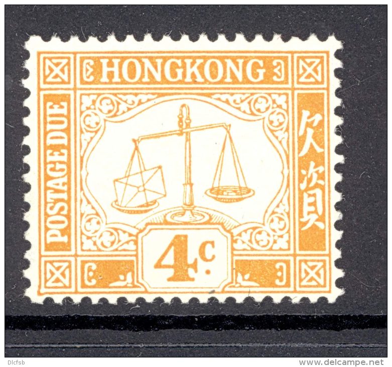 HONG KONG, 1965 4c (wmk Block CA) Very Fine Mint Lightly Hinged - Used Stamps