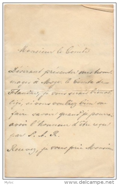 Lettre Autographe. Prince Philippe D'Arenberg, Bruxelles 14 Avril 1898. - Autres & Non Classés