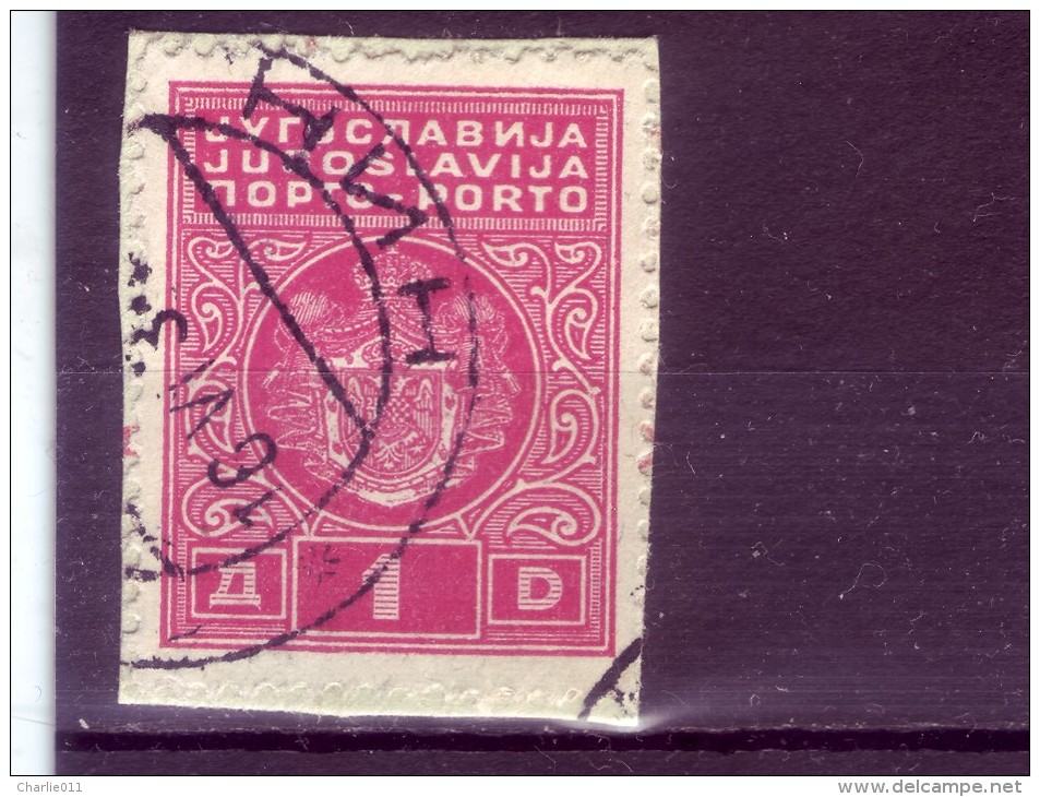 PORTO-COAT OF ARMS-1 D-POSTMARK-NIN-CROATIA-YUGOSLAVIA-1931 - Timbres-taxe