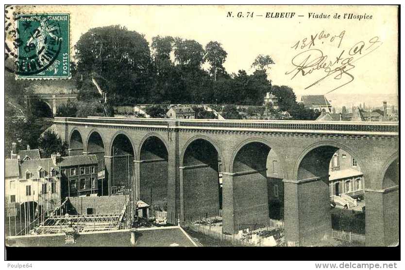 CPA - Elbeuf (76) - Viaduc Ferroviaire De L´Hospice - Opere D'Arte