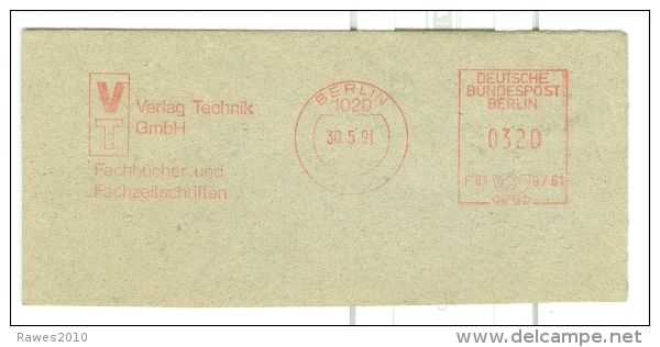 Berlin West AFS 1991 3,20 DM Verlag Technik GmbH (= Ehemaliger DDR - Verlag) Fachbücher Und Fachzeitschriften - Maschinenstempel (EMA)