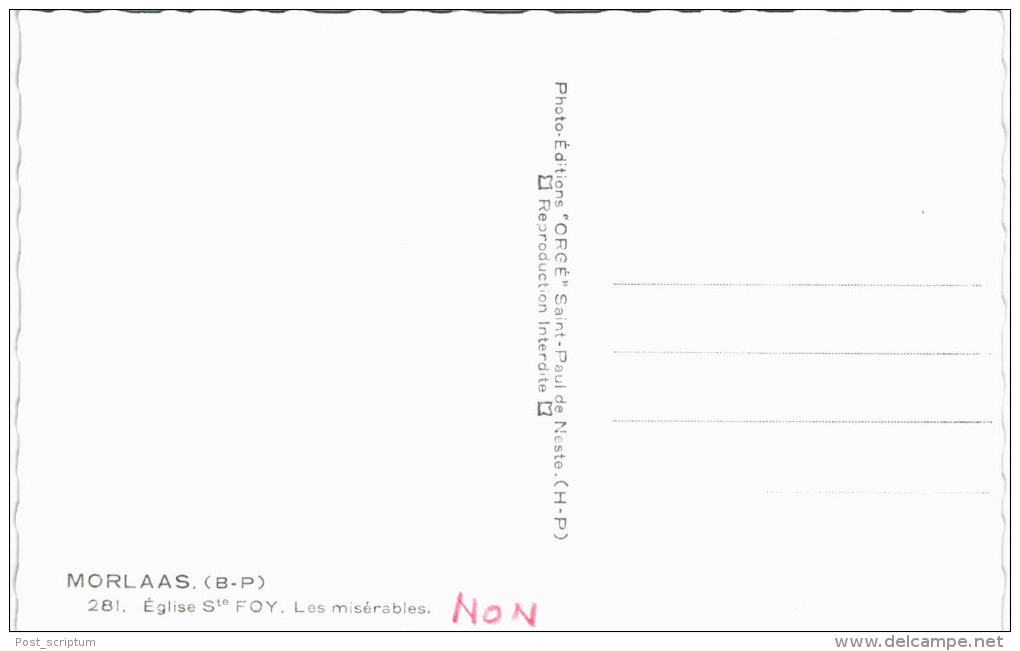 Morlaas - 3 Cartes - église Ste Foy : Portail - Massacre Des Innocents - Les Misérables - Morlaas