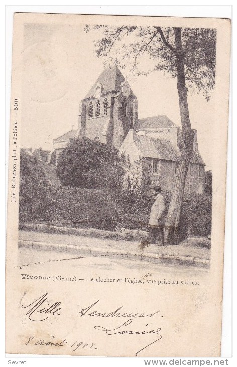 VIVONNE  - Le Clocher Et L'Eglise Vue Prise Du Sud Est - Vivonne
