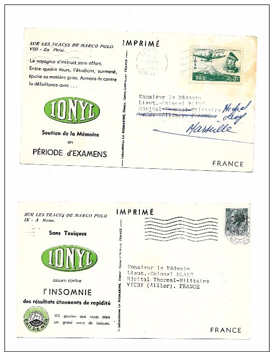 CARTE  PUBLICITÉ MÉDICALE , Lot De 4 - Autres & Non Classés