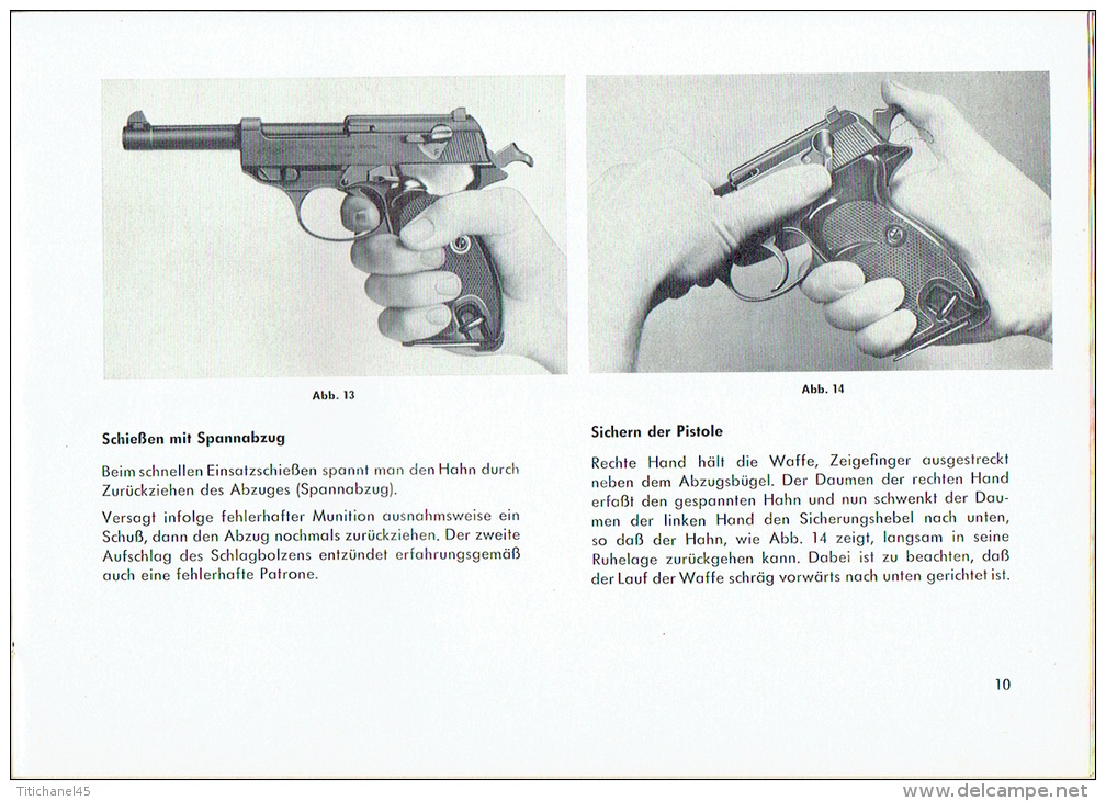 Original et ancien catalogue broché SELBSTLADE-PISTOLE WALTHER P 38 Cal. 9 mm Parabellum - CARL WALTHER Waffenfabrik