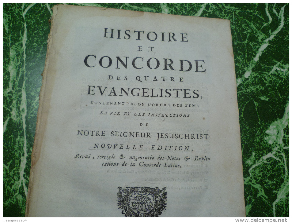 Histoire Et Concorde. Grand Volume Publié à Liège En 1702. - 1701-1800