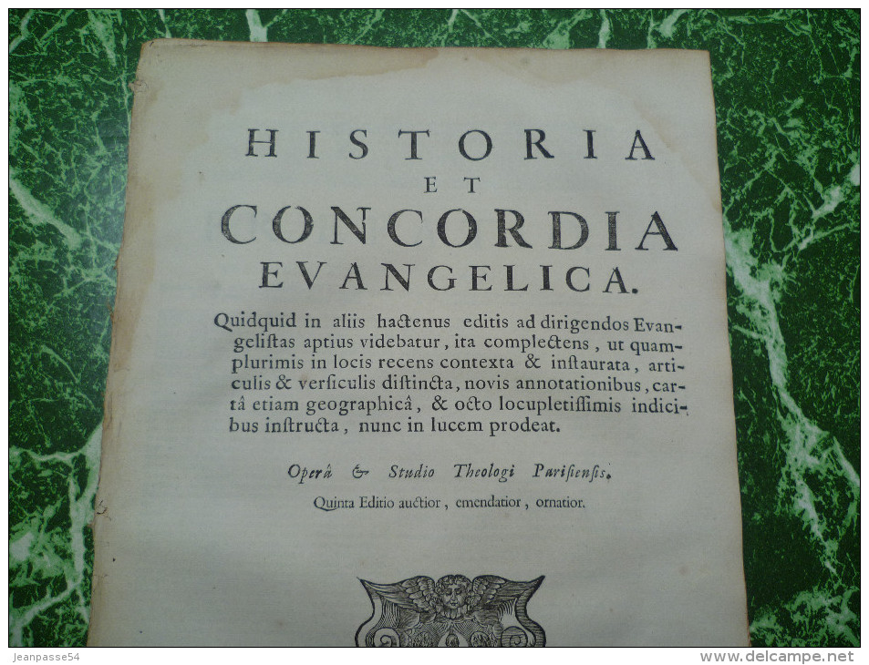 Histoire et concorde. Grand volume publié à Liège en 1702.