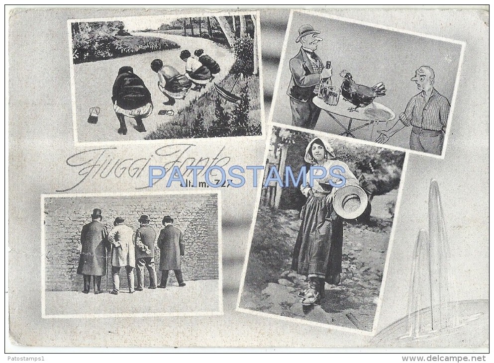 33934 ITALY FIUGGI FONTE LACIO COSTUMES MULTI VIEW BREAK POSTAL POSTCARD - Autres & Non Classés