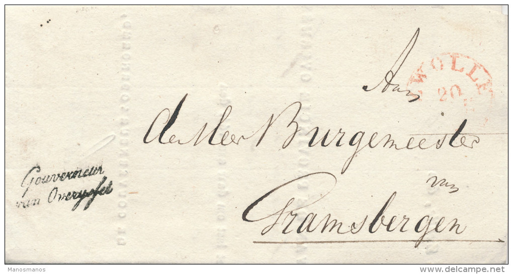 658/23 - NETHERLANDS 3 X Prephilatelic Cover ZWOLLE 1831 /1843 To HARDENBERGH - One Linear Gouverneur Van Overyssel - ...-1852 Préphilatélie