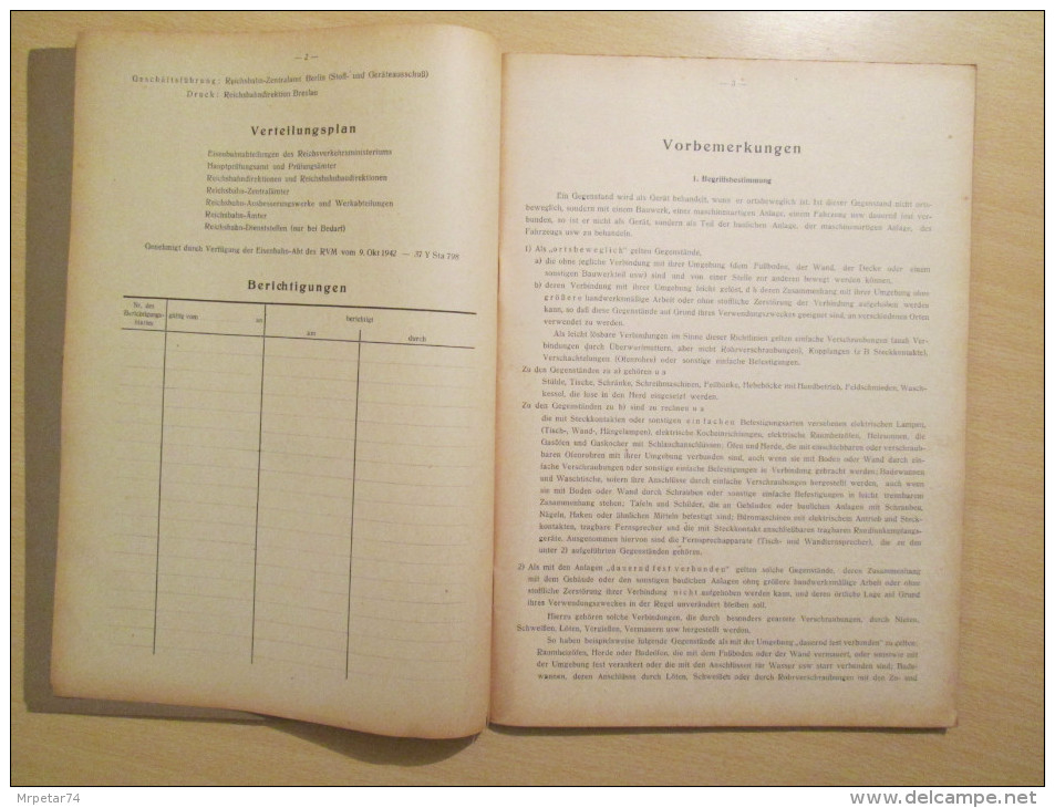 WWII German Third Reich Railway Equipment Directory Book 1942 - Kataloge
