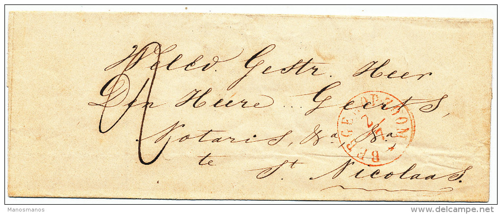 660/23 - NETHERLANDS 4 X Unfranked Cover BERGEN OP ZOOM 1850 /1855 - Sonstige & Ohne Zuordnung