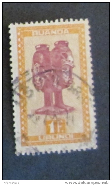 Ruanda Urundi 1948 Mask 1F Used - Used Stamps