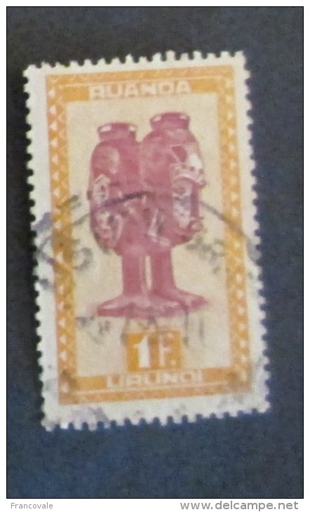 Ruanda Urundi 1948 Mask 1F Used - Usati