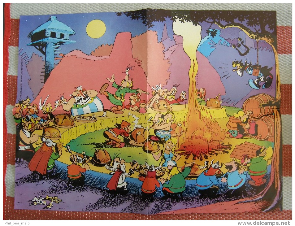 ASTERIX - PUZZLE 200 PIECES + 1 POSTER - NATHAN - ASTERIX LE BANQUET - OCCASION INCOMPLET TRES BON ETAT - Astérix