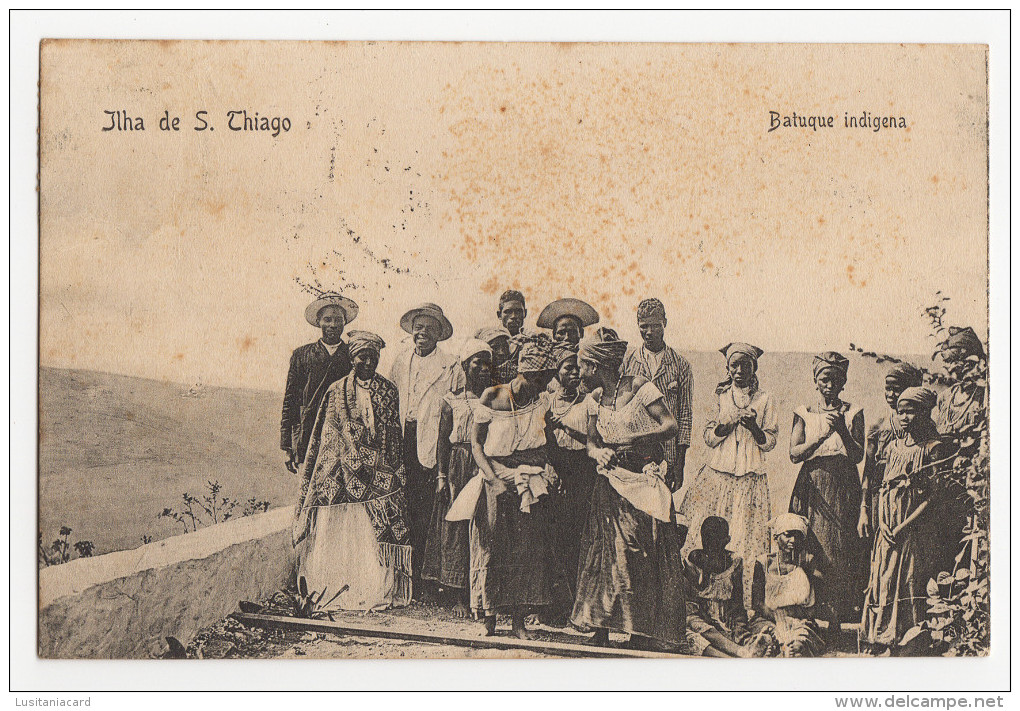 SANTIAGO - COSTUMES - Batuque Indigena    Carte Postale - Cap Vert