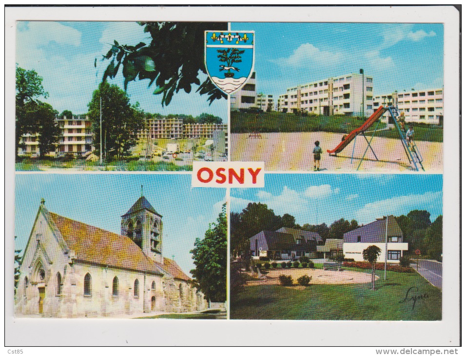 CPM - OSNY - Multivues - La Résidence Du Vauvarois - La Cité Emmaus - L'Eglise - La Mairie Et La Poste - Osny