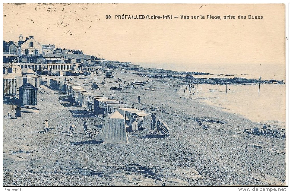 CPA-1932-44-PREFAILLES-VUE Sur La PLAGE, Prise Des DUNES-TBE - Préfailles