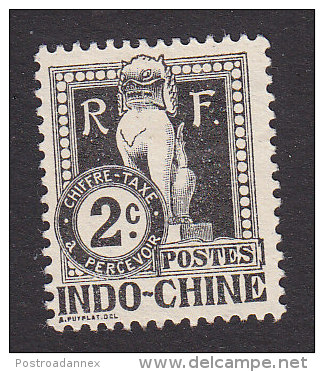 Indo-China, Scott #J5, Mint No Gum, Dragon From Steps Of Angkor Wat, Issued 1908 - Strafport