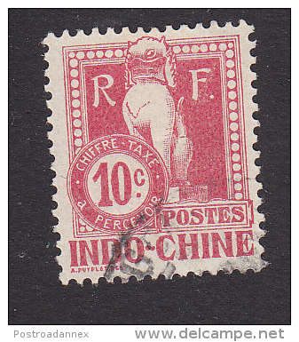 Indo-China, Scott #J8, Used, Dragon From Steps Of Angkor Wat, Issued 1908 - Timbres-taxe