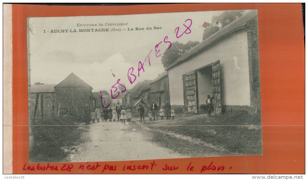 CPA  60  AUCHY-LA-MONTAGNE La Rue Du Sac  Environ De Crévecoeur  Mars 2016 451 - Crevecoeur Le Grand