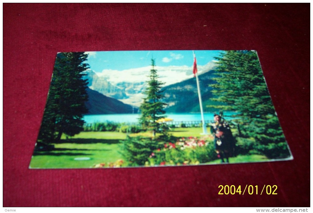 M 355 ° CANADA   AVEC PHILATELIE  ° PIPING THE COLOURS A LAKE LOUISE  1960 - Cartes Modernes