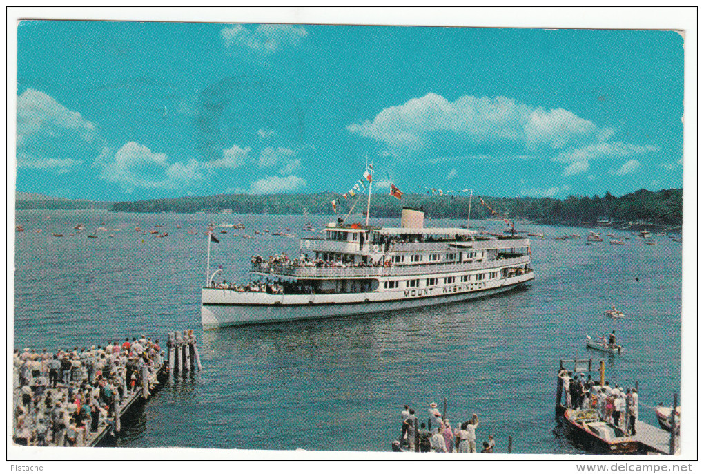 Vintage 1960 - Mount Washington - Docking At Weirs Beach - New Hampshire USA - Boat Bateau - 2 Scans - Other & Unclassified