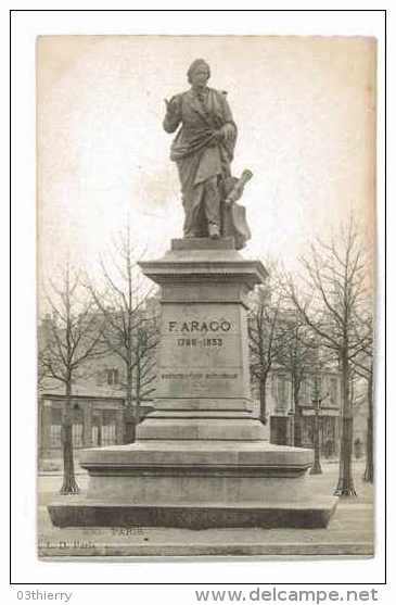 CPA 75 PARIS STATUE DE F. ARAGO - Statues