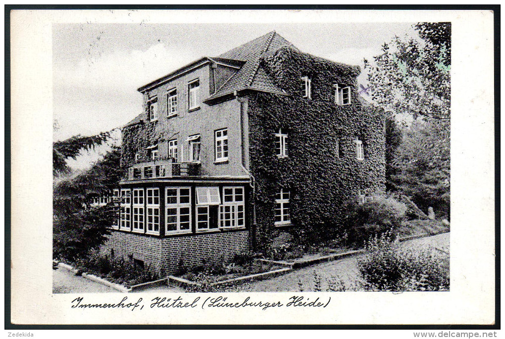 1719 - Ohne Porto - Alte Ansichtskarte - Immenhof Hützel Bei Bispingen - Erholungsheim Gel 1952 - Soltau