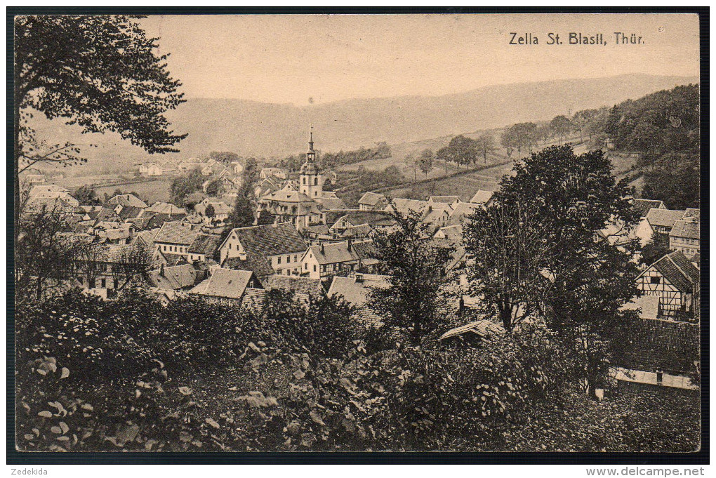 1747 - Ohne Porto - Alte Ansichtskarte - Zella St. Blasil - Zella Mehlis - Gel 1918 - Zella-Mehlis