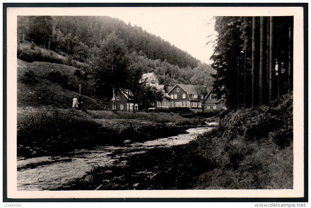 1757 - Ohne Porto - Alte Foto Ansichtskarte - Biberau Tellerhammer Stempel Schnett über Eisfeld Gel 1962 - Dörr - Hildburghausen