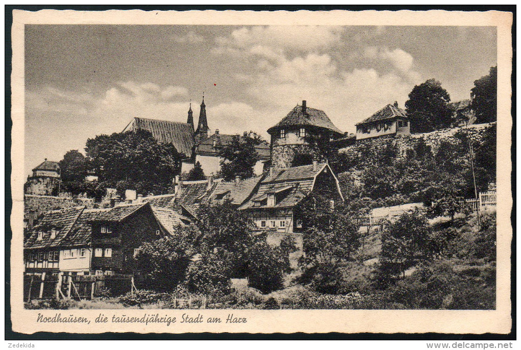 1760 - Ohne Porto - Alte Ansichtskarte - Nordhausen Wallanlagen Dom - Gel 1937 TOP Berner - Nordhausen
