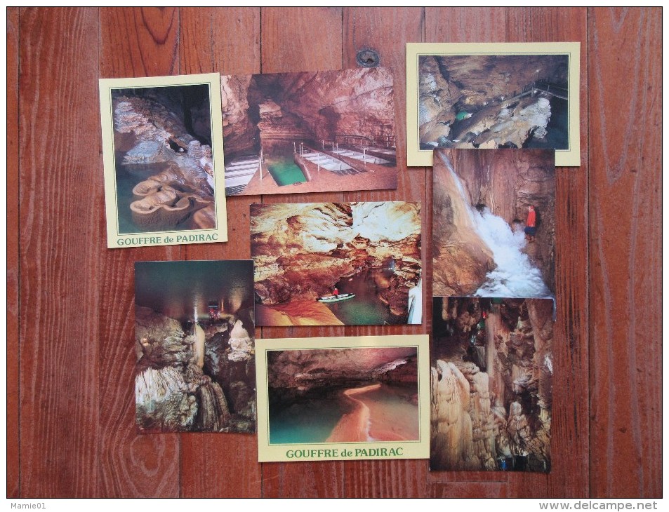 Lot De 8 Cartes Postales Du Gouffre De Padirac ( Lot )                Grotte - 5 - 99 Postcards