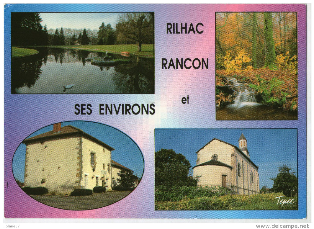 CPM  87     RILHAC RANCON  ET SES ENVIRONS          MULTIVUES - Rilhac Rancon