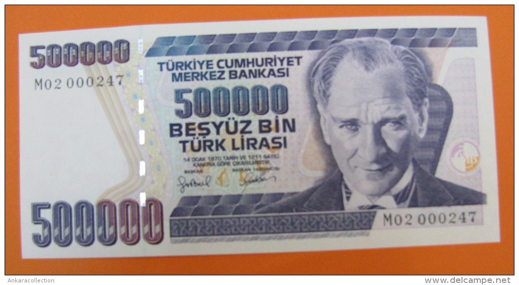 AC - TURKEY- 7TH EMISSION SAME NUMBERED 7 DIFFERENT BANKNOTES 01 000 247 UNCIRCULATED - Turquie