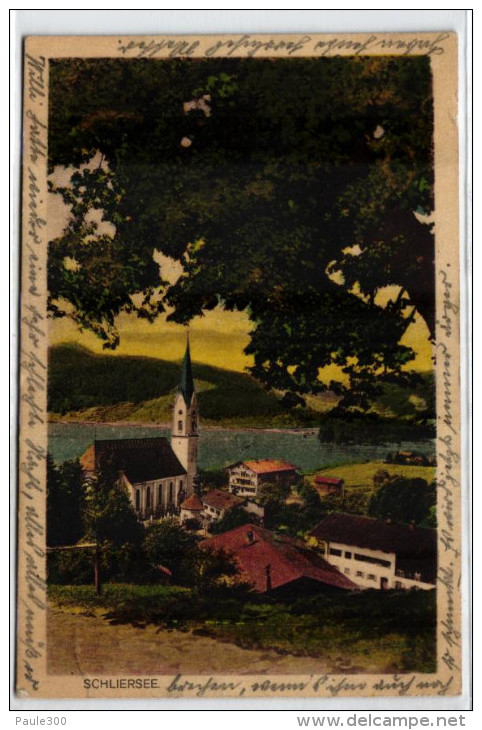 Schliersee - Blick Zur Kirche Und Auf Den Ort - Color - 1925 - Schliersee