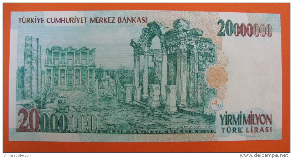 AC - TURKEY- 7TH EMISSION 20 000 000 TL F UNCIRCULATED - Turkije