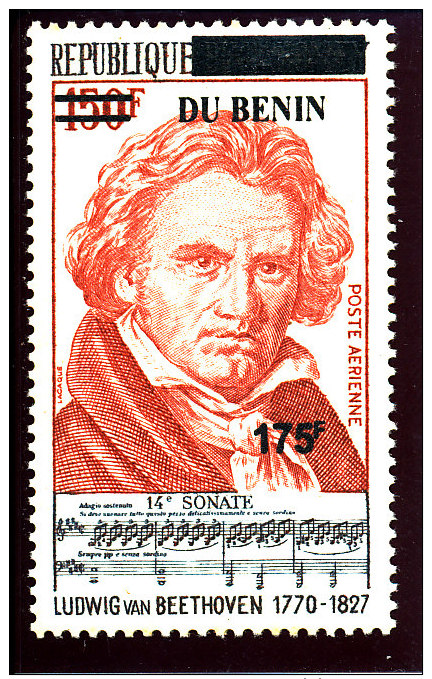 Bénin 2007  ( 175F/150F - Ludwig Van Beethoven )  Luxe **  TRES RARE - Musik